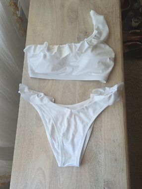 Victoria's Secret White Swim Set .